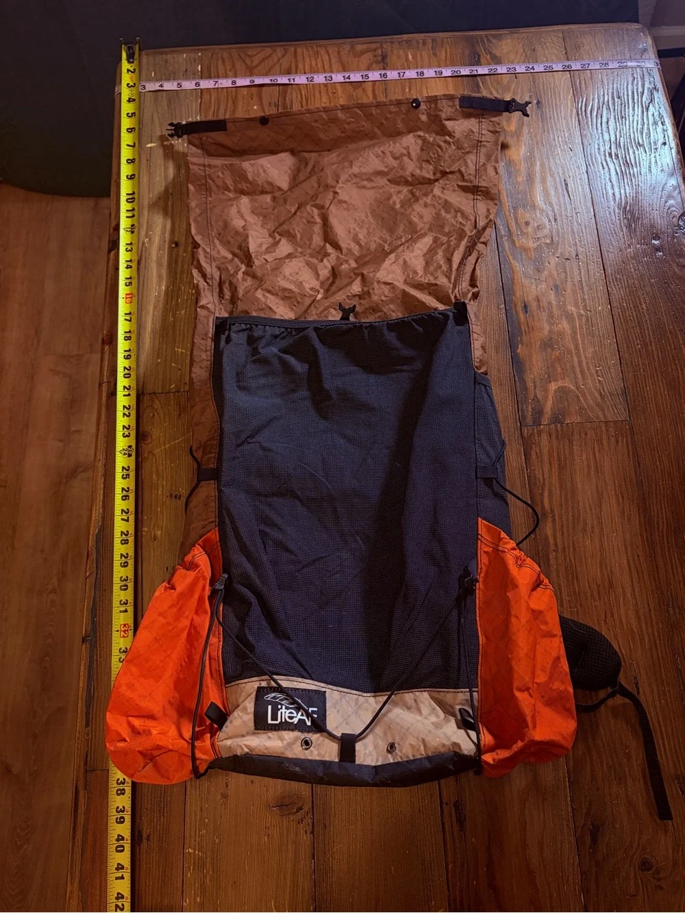 LiteAF custom made ultralight backpacking backpack thru hiking camping like new